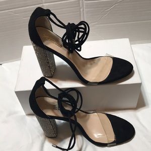 X2B crystals one strap heels